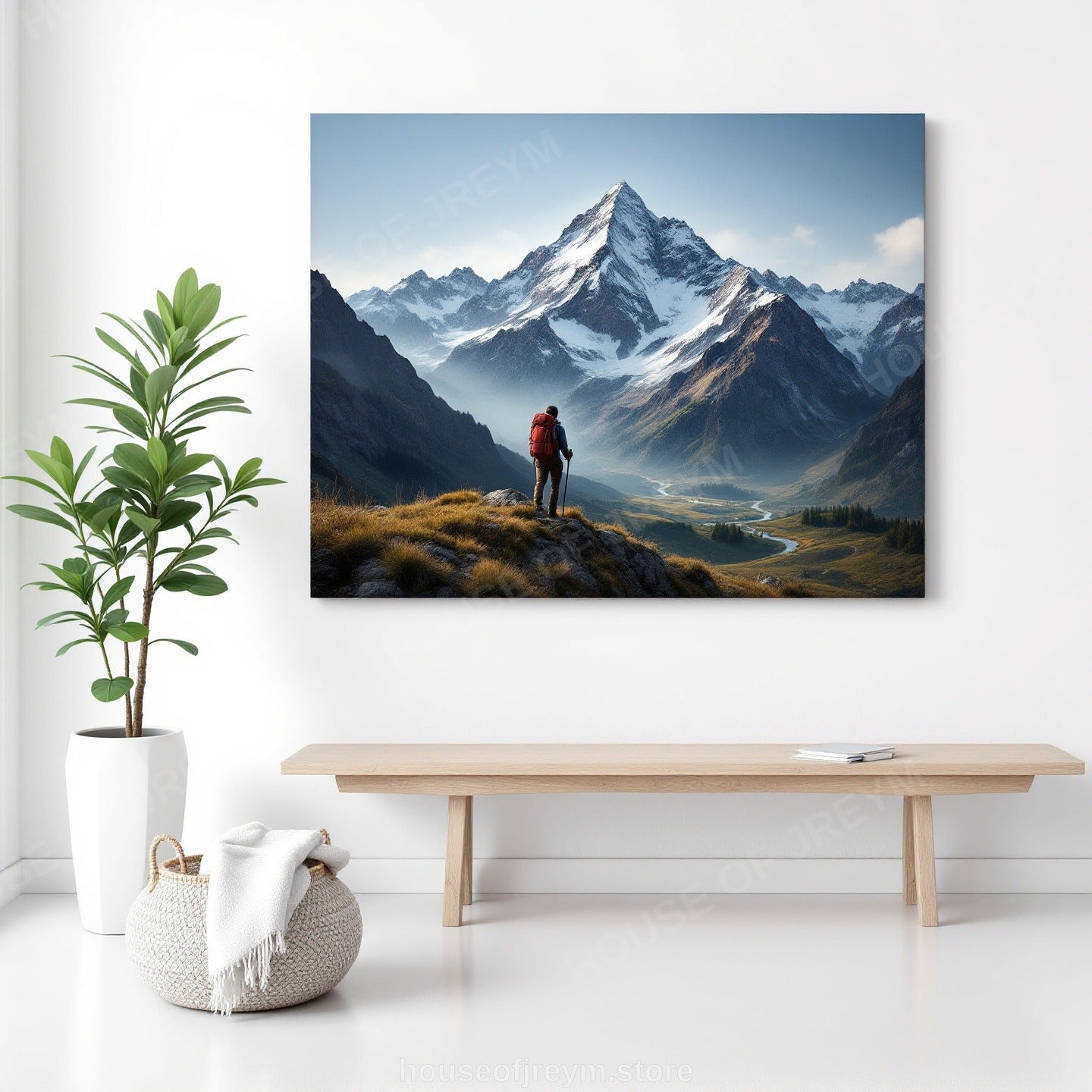 Mountain Hiking Adventure Vibe — Original Digital Wall Art (HOJ-MRPR4LHB-XWP6)