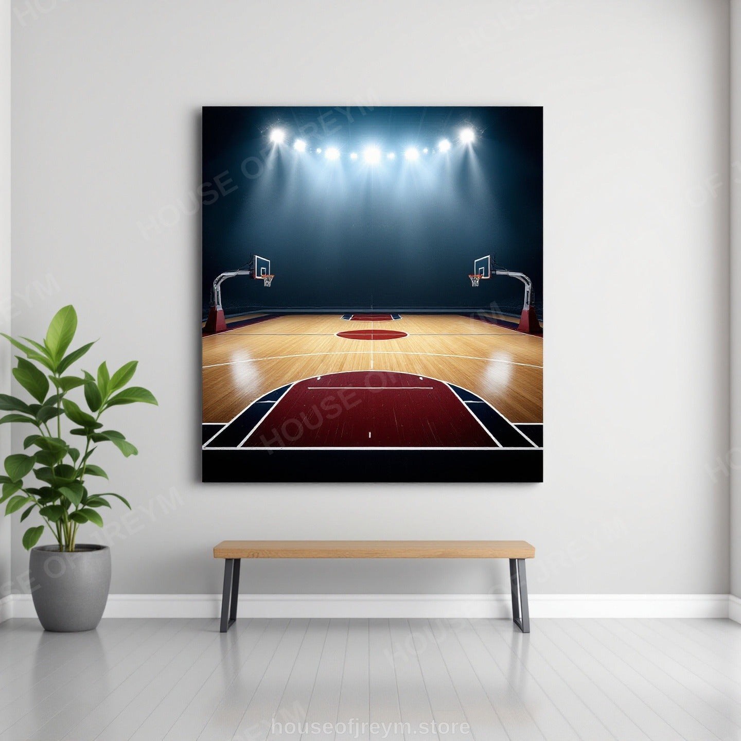 Basketball Court Legends — Original Digital Wall Art (HOJ-MRP7QH2F-R0L3)