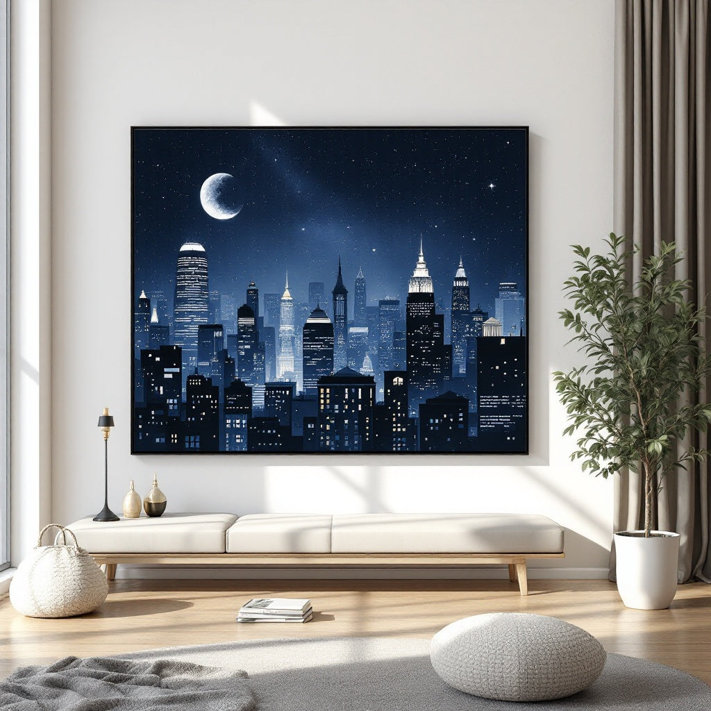 Midnight City Dreams Mood — Original Digital Wall Art (HOJ-MRIYQF0A-17MU)