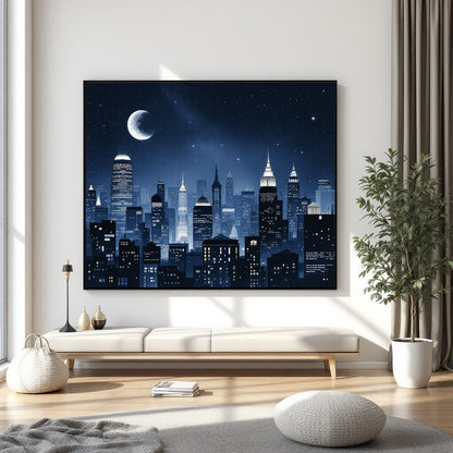 Midnight City Dreams Mood — Original Digital Wall Art (HOJ-MRIYQF0A-17MU)