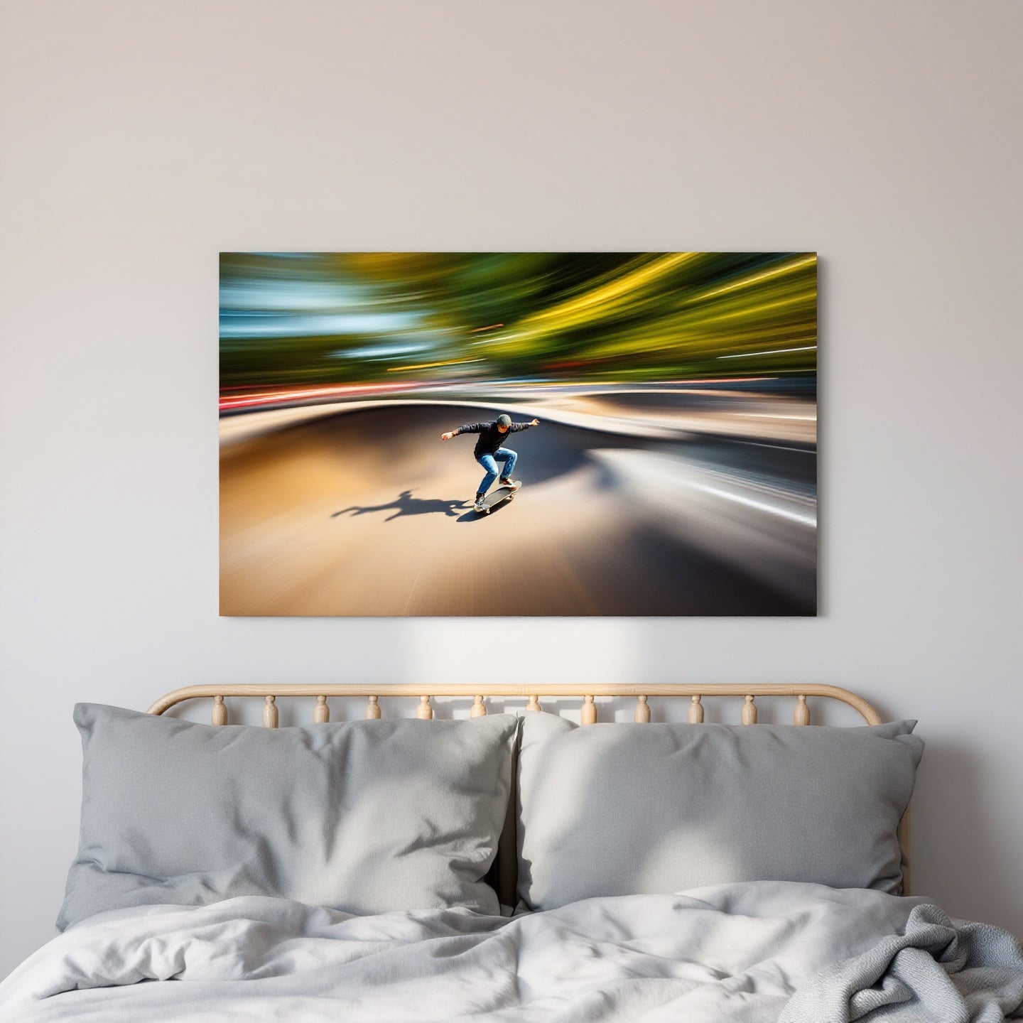Skate Park Motion Blur — Original Digital Wall Art (HOJ-MRJNAR37-KD8A)