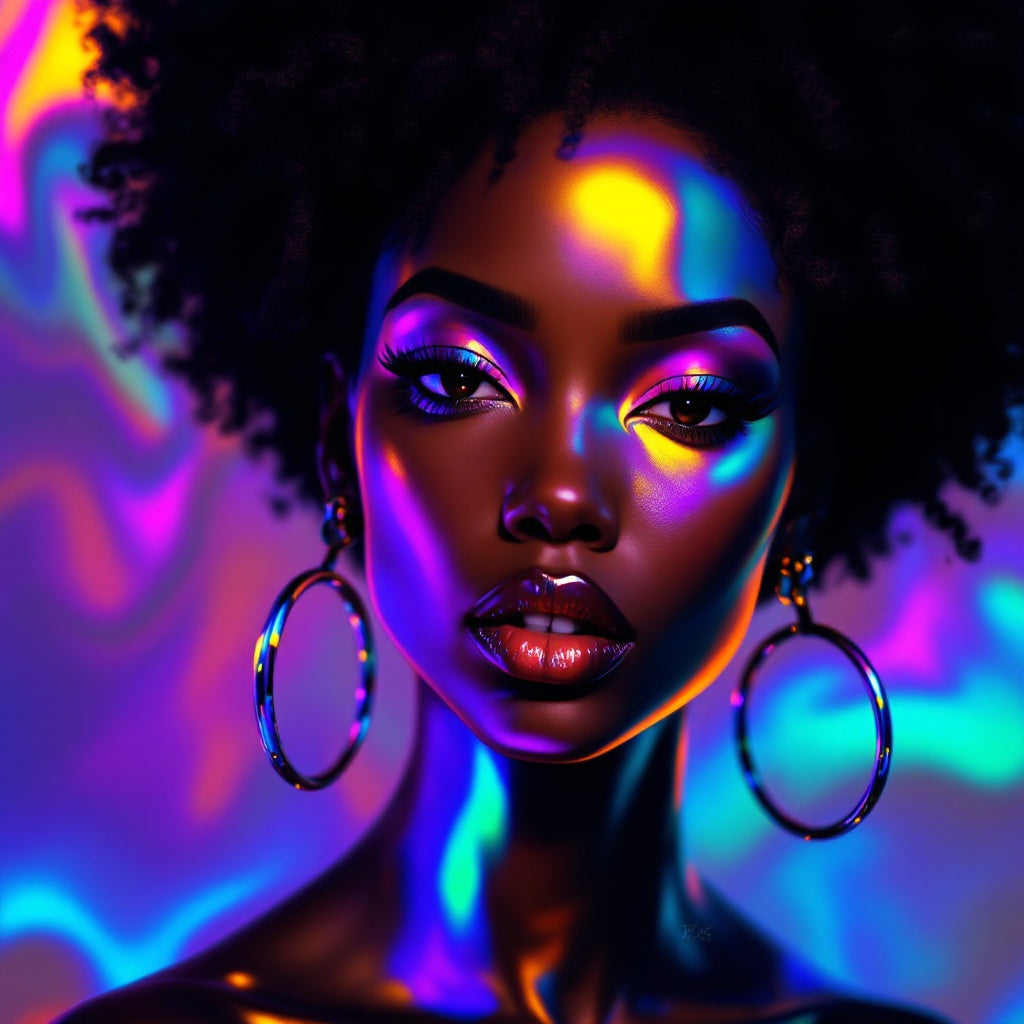 Afrocentric Melanin Queen — Original Digital Wall Art (HOJ-MREODTXD-EHQS)