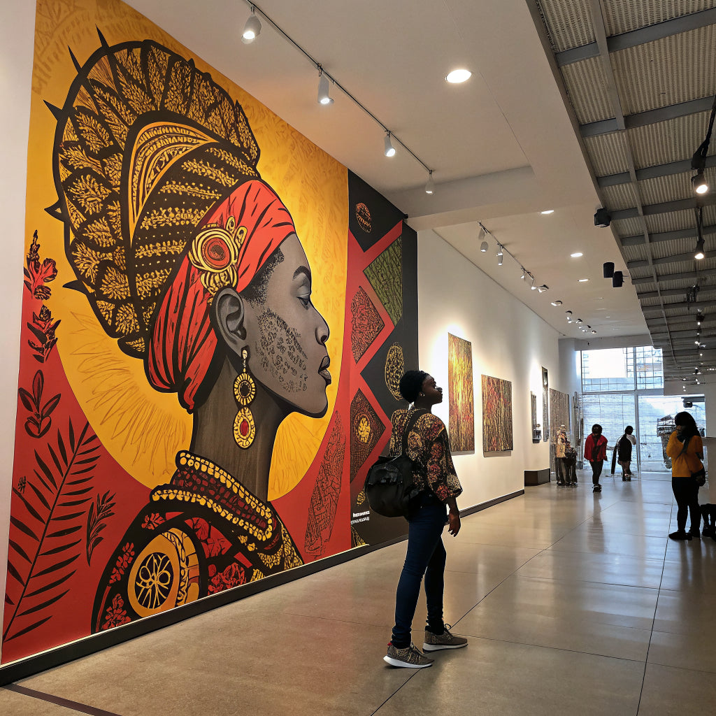 Afrocentric Afro Muse — Original Digital Wall Art (HOJ-MRHJ9810-4EZF)