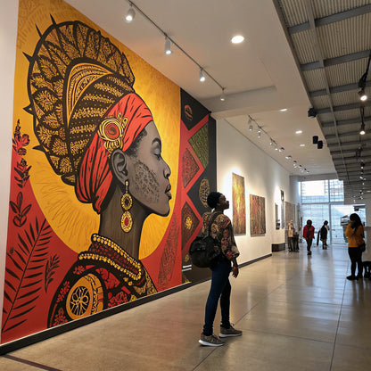 Afrocentric Afro Muse — Original Digital Wall Art (HOJ-MRHJ9810-4EZF)