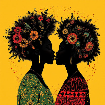 Afrocentric Black Love — Original Digital Wall Art (HOJ-MRD8Y0H5-XV3C)