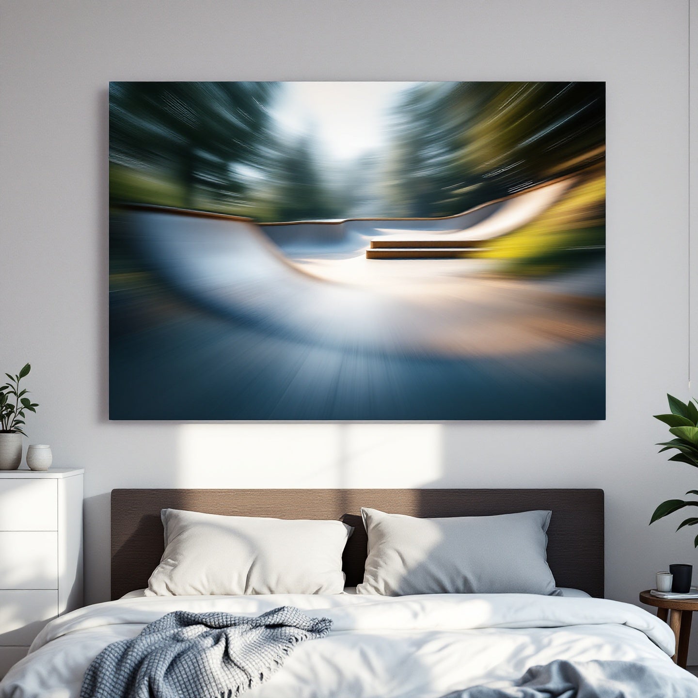 Skate Park Motion Blur — Original Digital Wall Art (HOJ-MRJRBDNB-4IZA)
