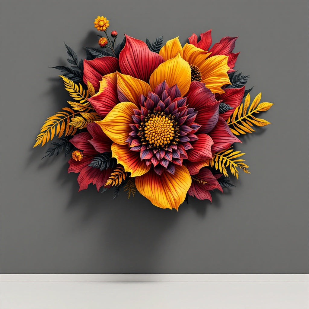 Afrocentric Ankara Bloom — Original Digital Wall Art (HOJ-MRG3U9YK-M8IF)