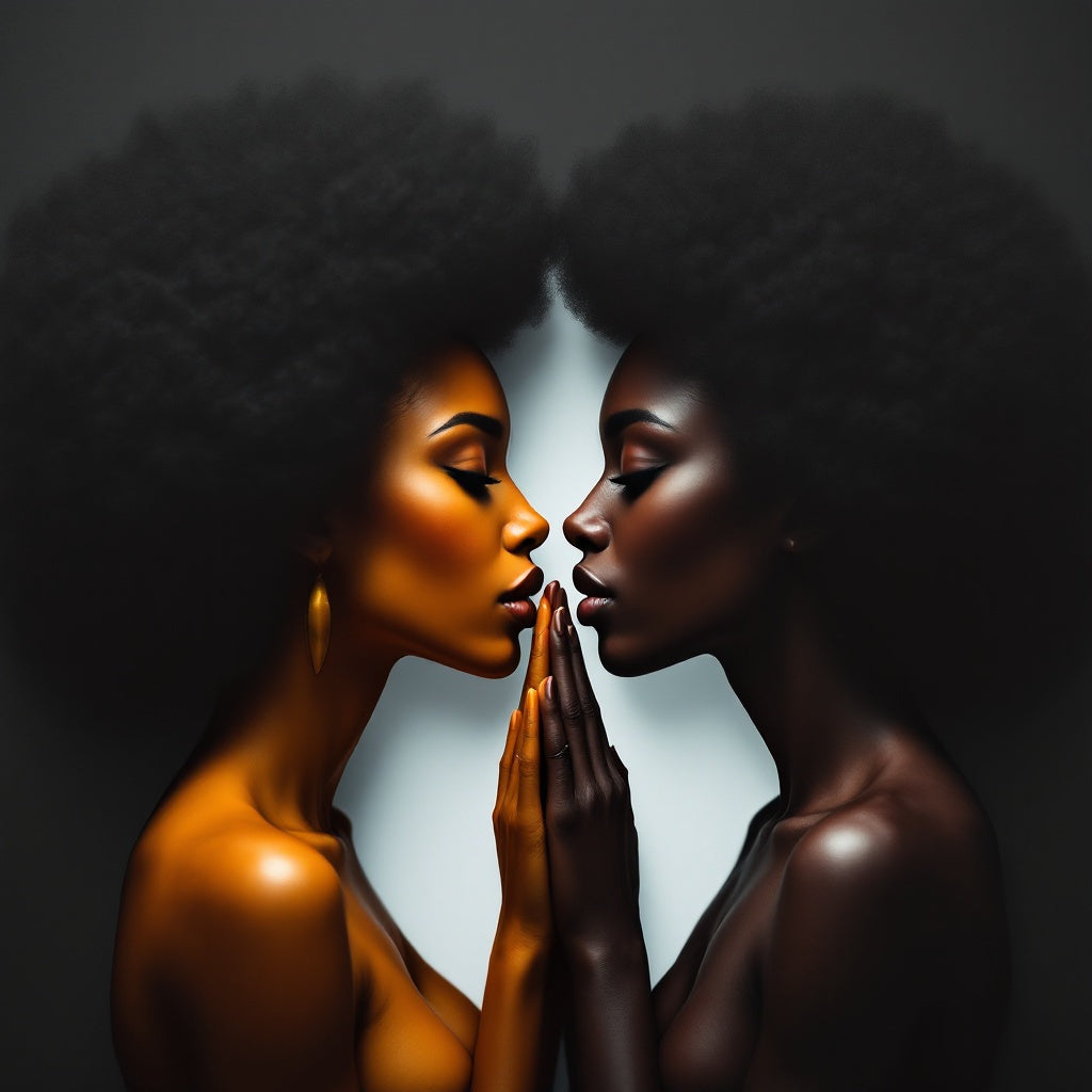 Afrocentric deep symbolic Black Love — unique summer block party edition — Original Digital Wall Art (HOJ-MREPG42Z-M1ZG)
