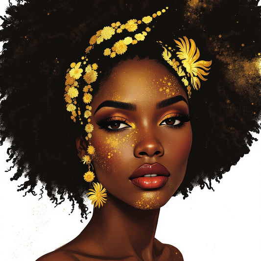 Afrocentric Melanin Queen — Original Digital Wall Art (HOJ-MREODTXD-EHQS)