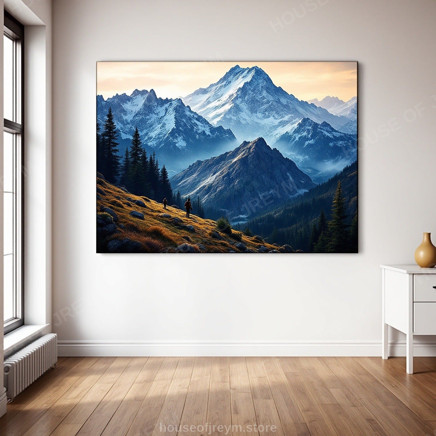 Mountain Hiking Adventure Vibe — Original Digital Wall Art (HOJ-MRQ0SNBF-TD25)