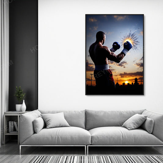 Boxing Champion Spirit — Original Digital Wall Art (HOJ-MRQIWK1O-0LQJ)