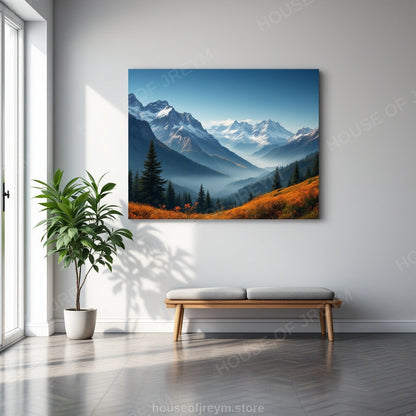 Mountain Hiking Adventure Vibe — Original Digital Wall Art (HOJ-MRPJARH6-C4D8)