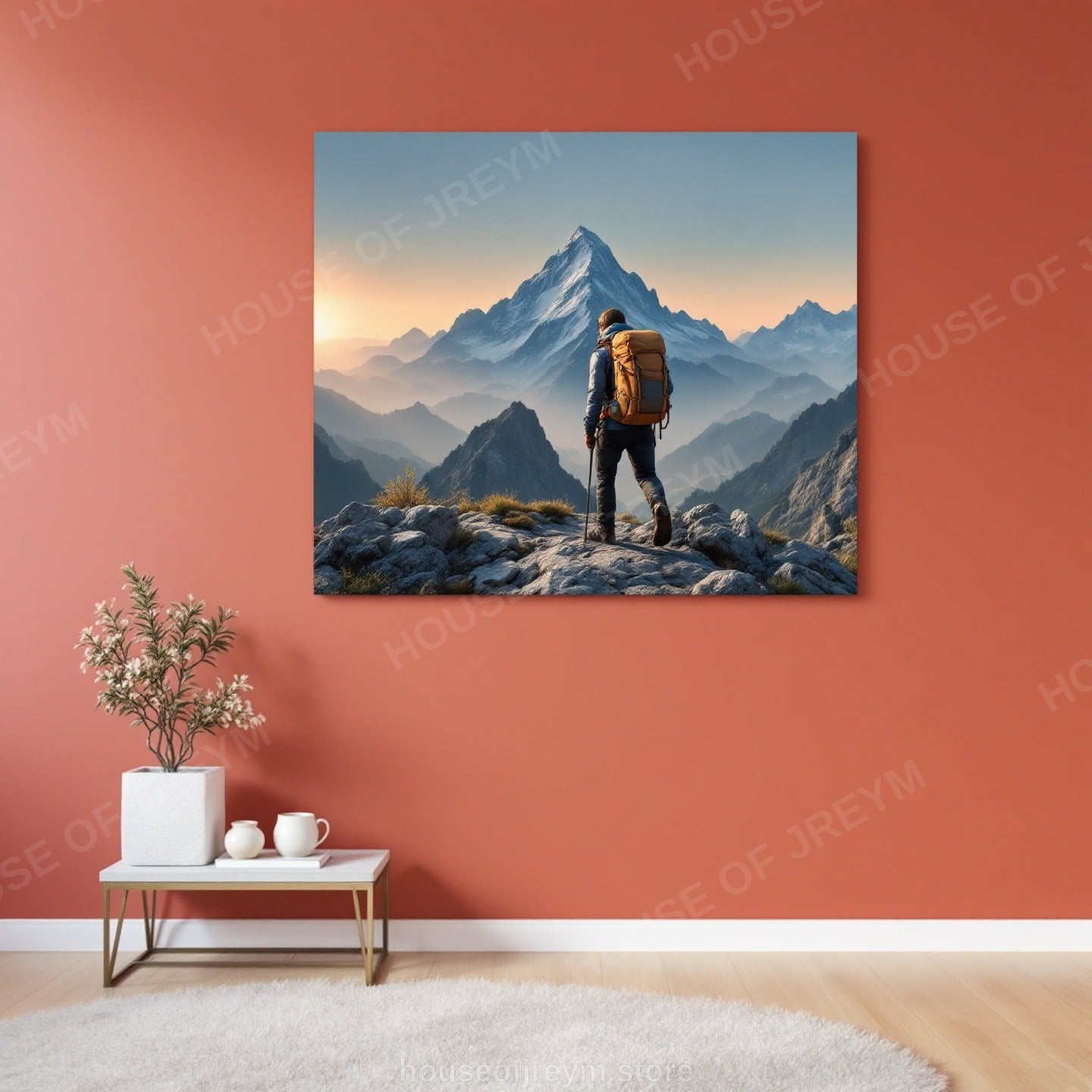 Mountain Hiking Adventure Vibe — Original Digital Wall Art (HOJ-MRR5BKGH-B9XV)