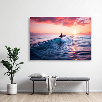 Surfer Sunset Wave Mood — Original Digital Wall Art (HOJ-MRPR2RUN-P6YS)