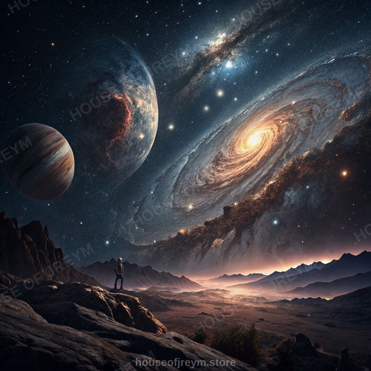 Cosmic Space Dreamscape — Original Digital Wall Art (HOJ-MRQ3YNO2-9VJA)