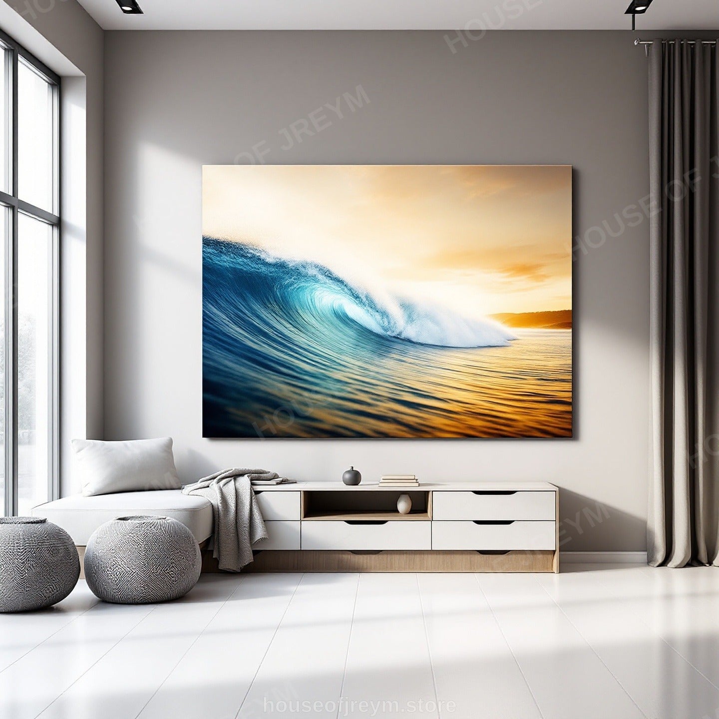 Surfer Sunset Wave Mood — Original Digital Wall Art (HOJ-MRPR2RUN-P6YS)