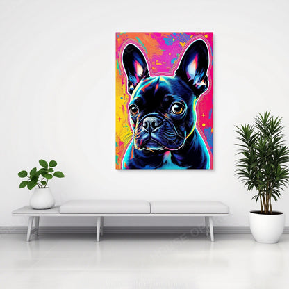 French Bulldog Pet Portrait — neon pop art — Original Digital Wall Art (HOJ-MRRG4FQ2-X97T)