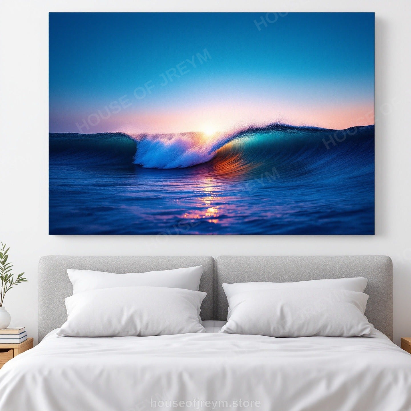 Surfer Sunset Wave Mood — Original Digital Wall Art (HOJ-MRPJ8ZA7-WO9Y)