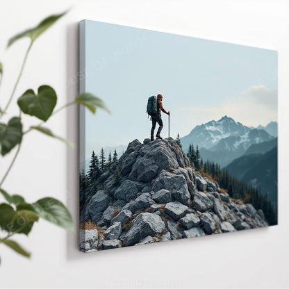 Mountain Hiking Adventure Vibe — Original Digital Wall Art (HOJ-MRP7OLIT-77DU)
