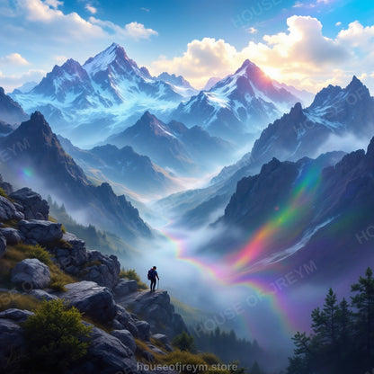 Mountain Hiking Adventure Vibe — Original Digital Wall Art (HOJ-MRP5N0QT-2CIN)
