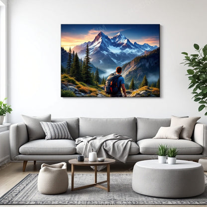 Mountain Hiking Adventure Vibe — Original Digital Wall Art (HOJ-MRR5BKGH-B9XV)