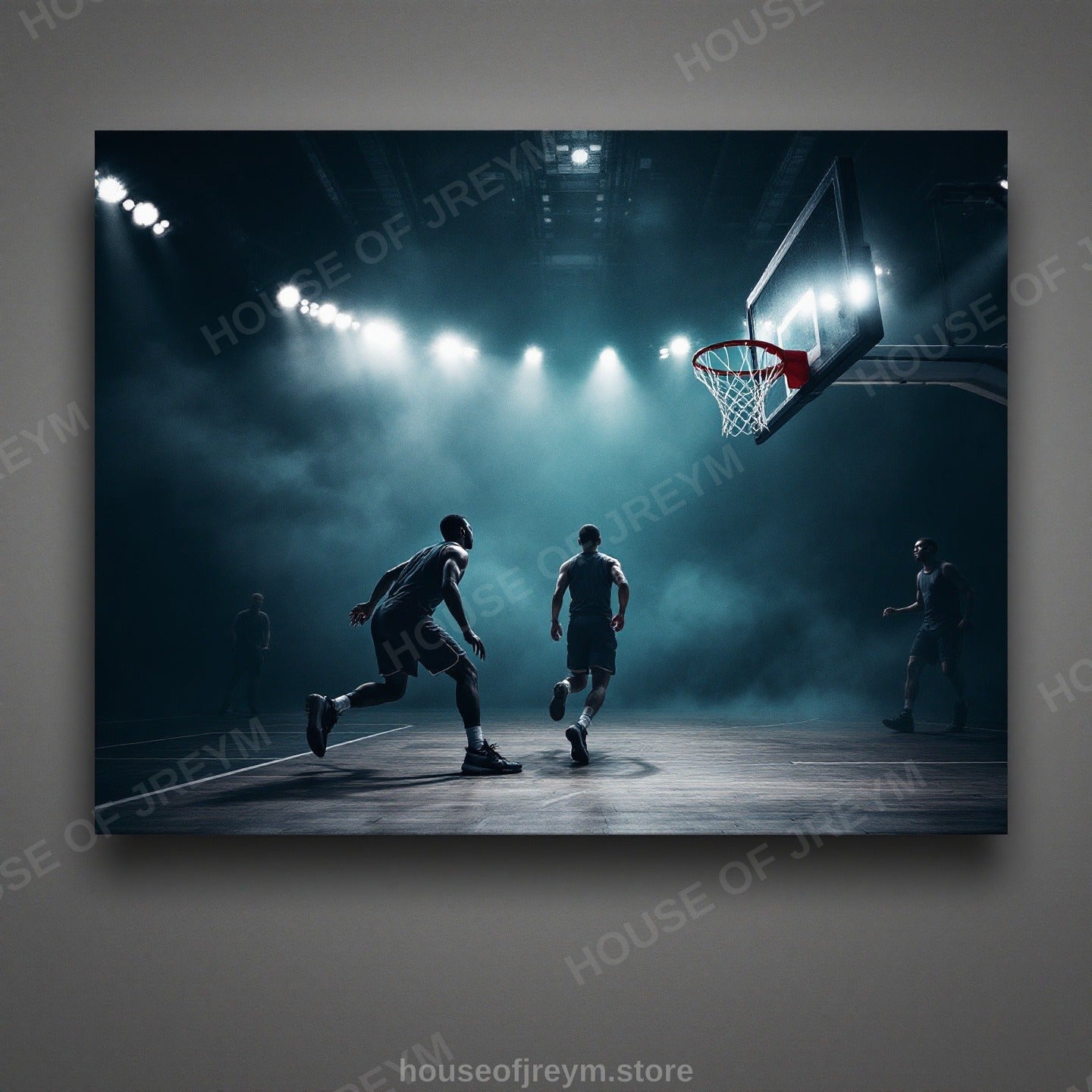 Basketball Court Legends — Original Digital Wall Art (HOJ-MRR5E898-JHQA)