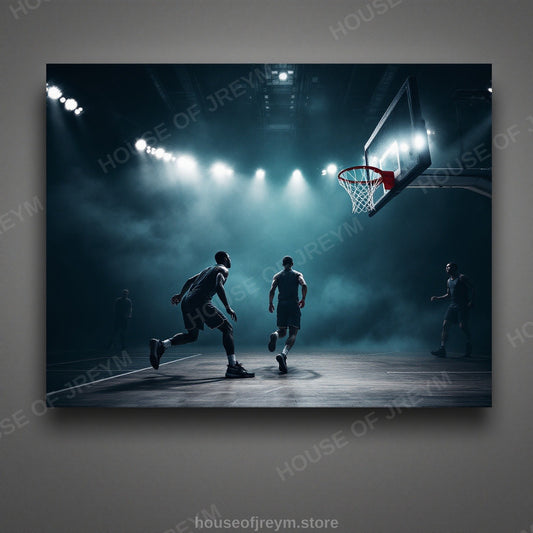 Basketball Court Legends — Original Digital Wall Art (HOJ-MRR5E898-JHQA)