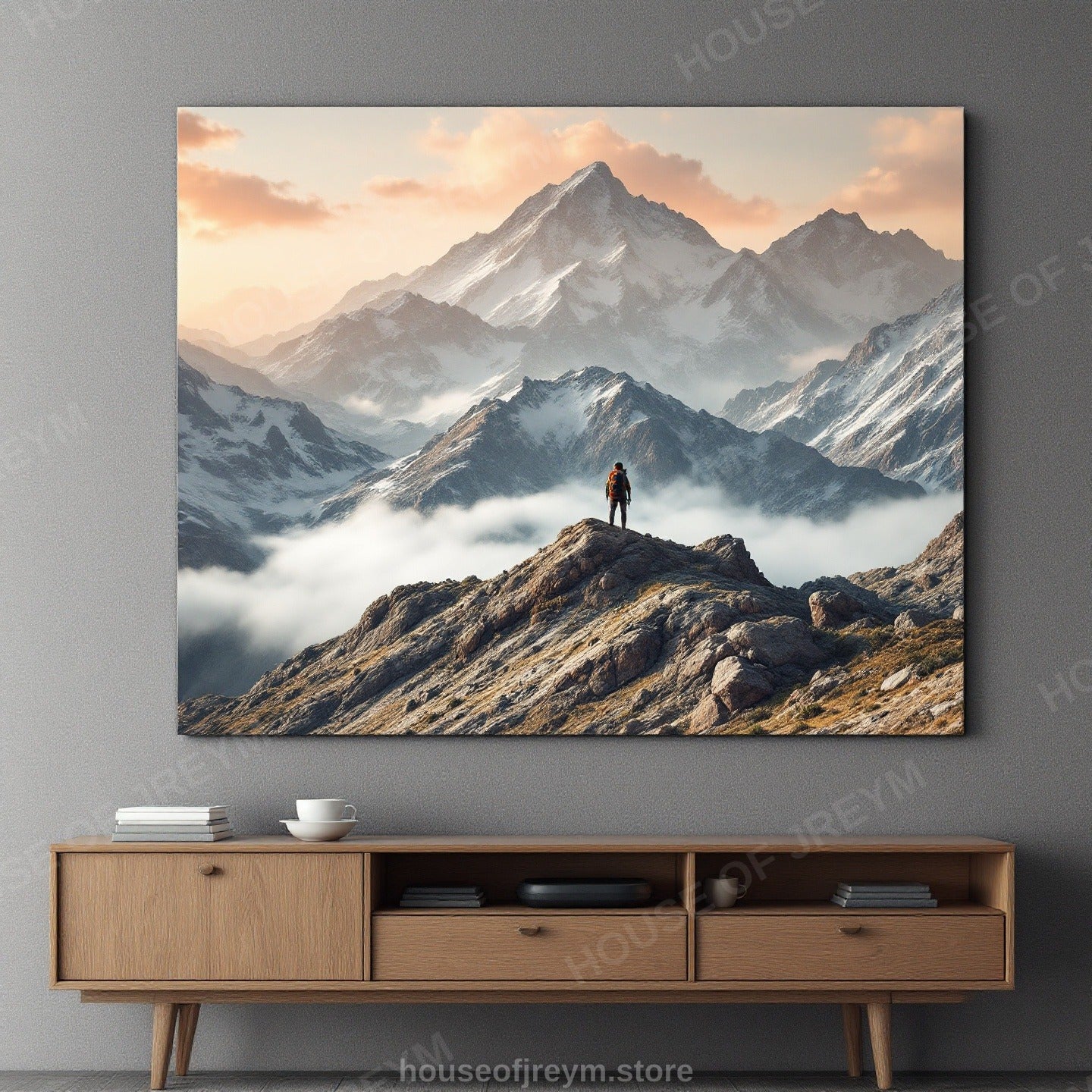 Mountain Hiking Adventure Vibe — Original Digital Wall Art (HOJ-MRQISCQ1-4DSO)