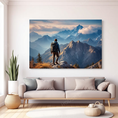 Mountain Hiking Adventure Vibe — Original Digital Wall Art (HOJ-MRPJARH6-C4D8)