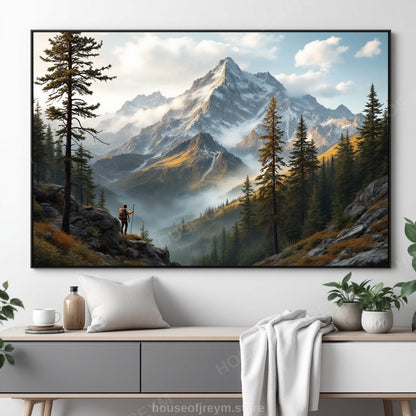 Mountain Hiking Adventure Vibe — Original Digital Wall Art (HOJ-MRQ0SNBF-TD25)