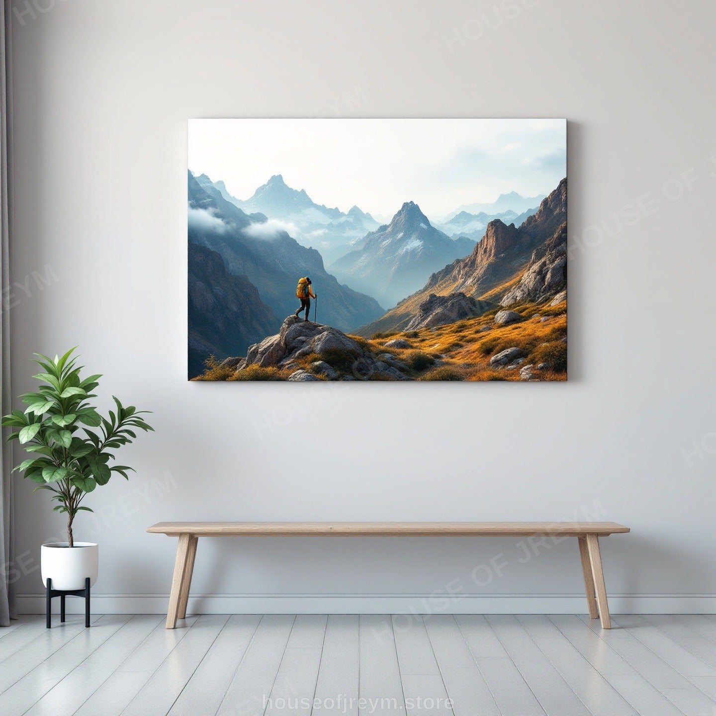 Mountain Hiking Adventure Vibe — Original Digital Wall Art (HOJ-MRP7OLIT-77DU)