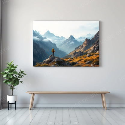 Mountain Hiking Adventure Vibe — Original Digital Wall Art (HOJ-MRP7OLIT-77DU)