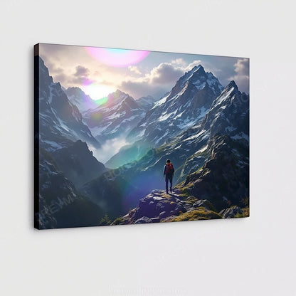 Mountain Hiking Adventure Vibe — Original Digital Wall Art (HOJ-MRPJARH6-C4D8)