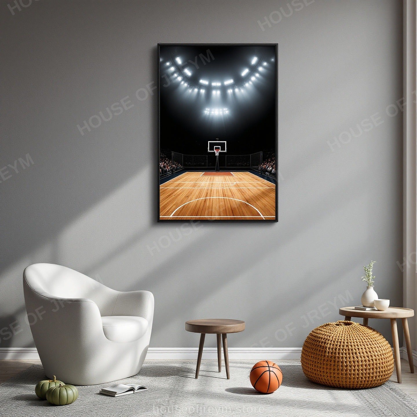 Basketball Court Legends — Original Digital Wall Art (HOJ-MRP5OUK1-7WSZ)