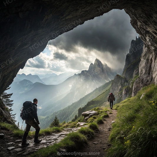 Mountain Hiking Adventure Vibe — Original Digital Wall Art (HOJ-MRP5N0QT-2CIN)