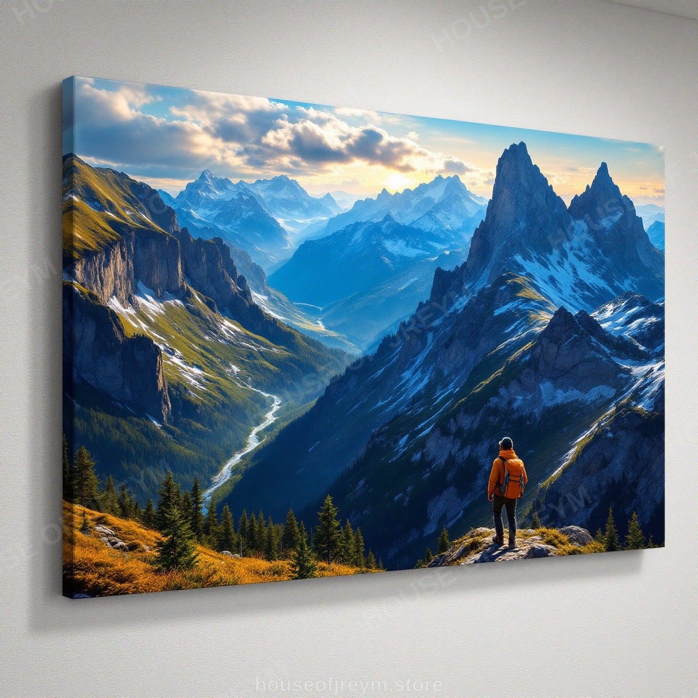 Mountain Hiking Adventure Vibe — Original Digital Wall Art (HOJ-MRP5N0QT-2CIN)