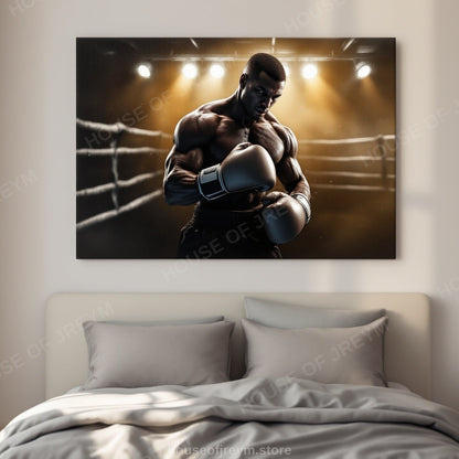 Boxing Champion Spirit — Original Digital Wall Art (HOJ-MRQIWK1O-0LQJ)