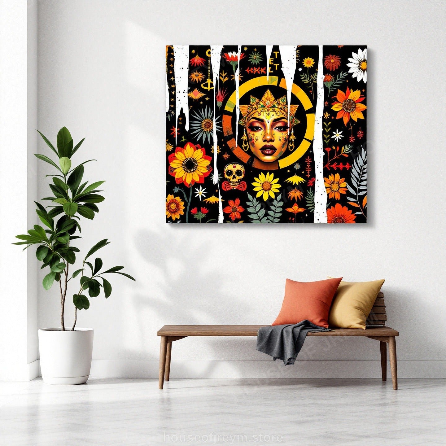 deep symbolic Kente Heritage — unique summer block party edition — Original Digital Wall Art (HOJ-MRPWE9MC-ULPF)