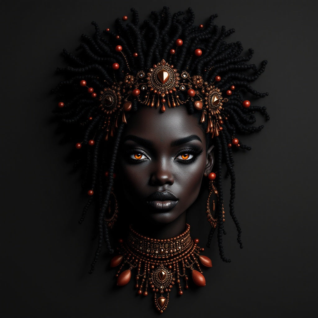 Afrocentric Melanin Queen — Original Digital Wall Art (HOJ-MREODTXD-EHQS)